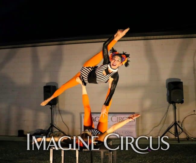 Acrobats, Acro Duo, Fall Festival, Autumn, Country Club, NRCC, Katie, Kaci, Imagine Circus Peformers