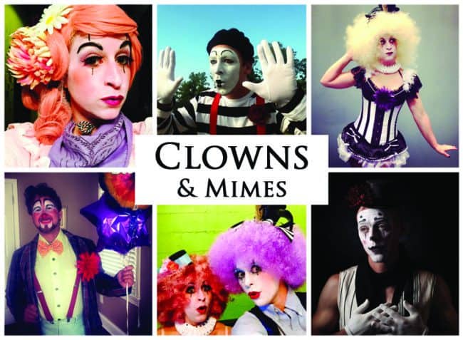 Clowns and Mimes | Imagine Circus Performers | Event Entertainment