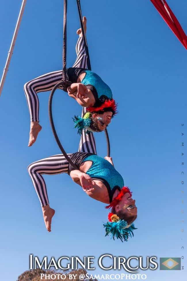 Aerial Hoop Dancers, Lyra Duo, Big Top Circus, Cirque Spectacular, Balloon Fest, Imagine Circus, Performers, Katie, Liz, Photo by Gus Samarco