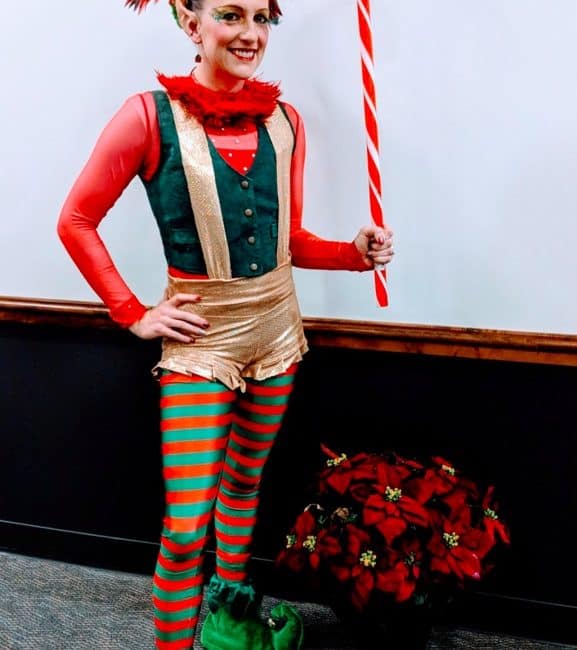 Elf Character, Winter Holiday Entertainment, Katie, Newport News, Virginia, Imagine Circus Performer