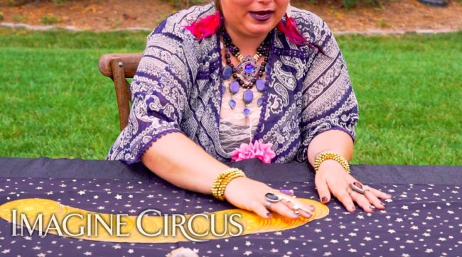 Fortune Teller, Julie, Raleigh Angus Barn Party, Imagine Circus Performer