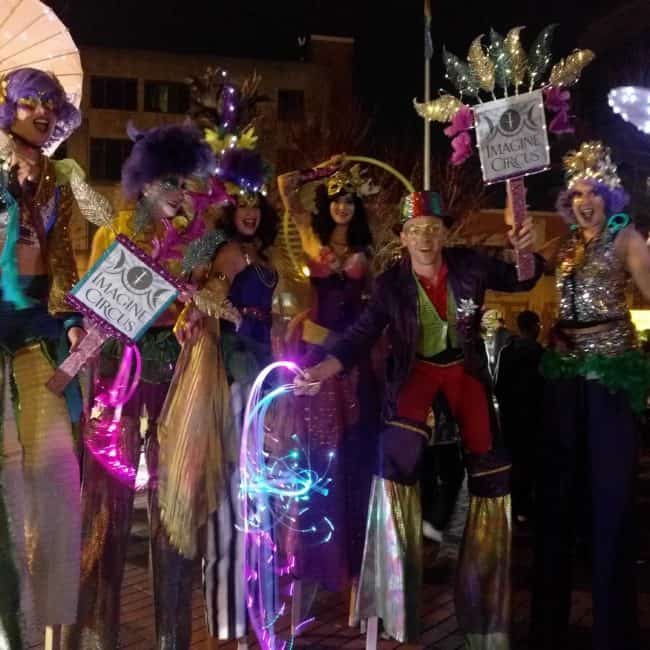 Mardi Gras | Stilt Walkers | Circus Performers | Imagine Circus | Raleigh, NC