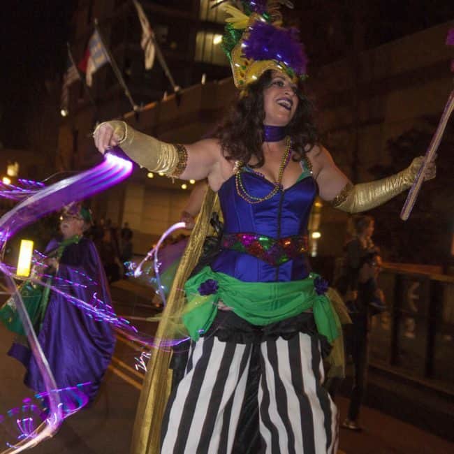 Mardi Gras | Stilt Walkers | Circus Performers | Imagine Circus | Durham, NC