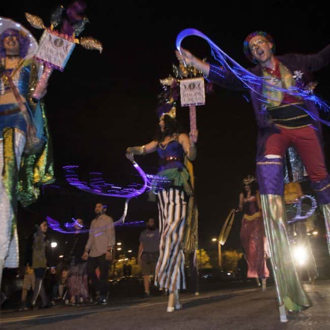 Mardi Gras | Stilt Walkers | Circus Performers | Imagine Circus | Durham, NC