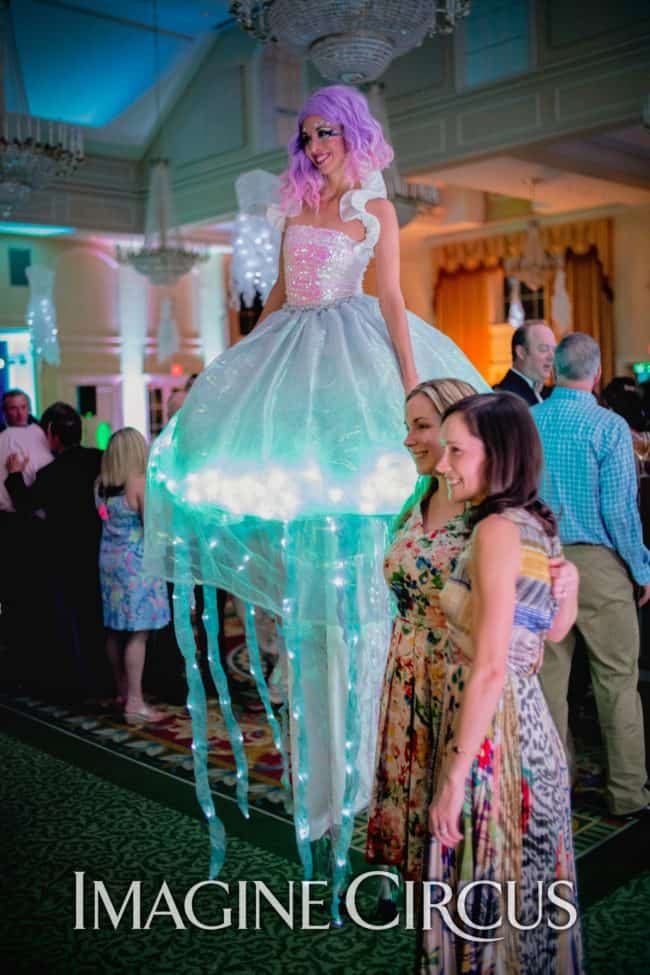 LED Jellyfish Stilt Walker, Kaci, Under the Sea Themed Party, NRCC, Imagine Circus Performer