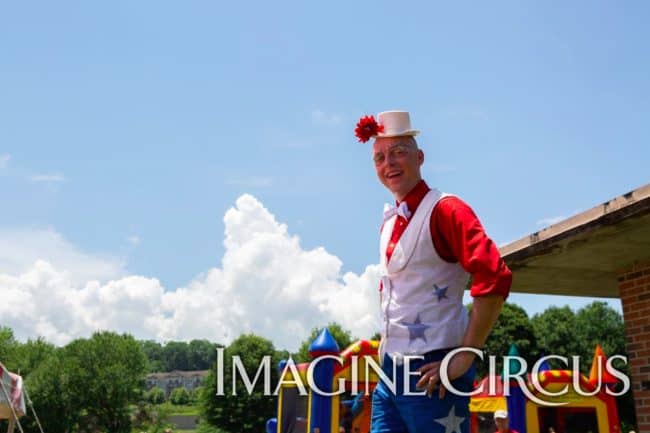 Patriotic July 4 Juggler, Adam, Lake Junaluska Parade, Imagine Circus Performer