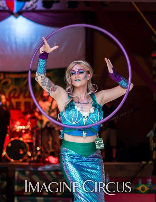 Stilt Walker, Hoop Dancer, Mermaid, Kaylan, Under the Sea, Castle McCulloch, Imagine Circus, Photo by Gus Samarco