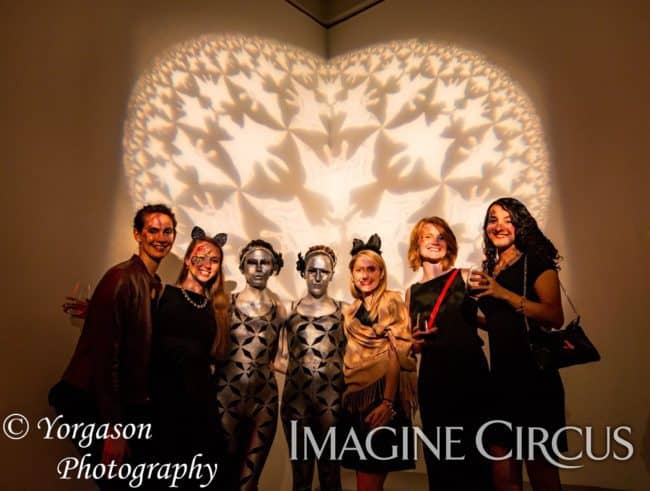 Acrobats, Silver Living Statues, Imagine Circus, Performers, Katie, Kaci, Photo by Ron Yorgason