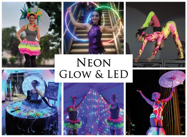 Neon, Glow, and LED, Imagine Circus Entertainment