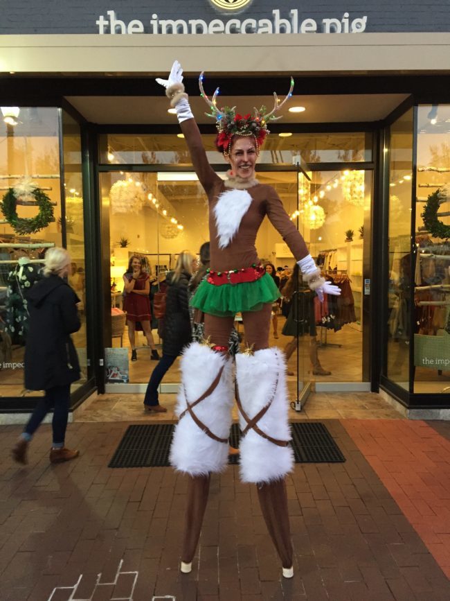 Winter Holidays | Stilt Walker | Rudolph | Reindeer | Adrenaline | Imagine Circus | Cirque | Raleigh, NC