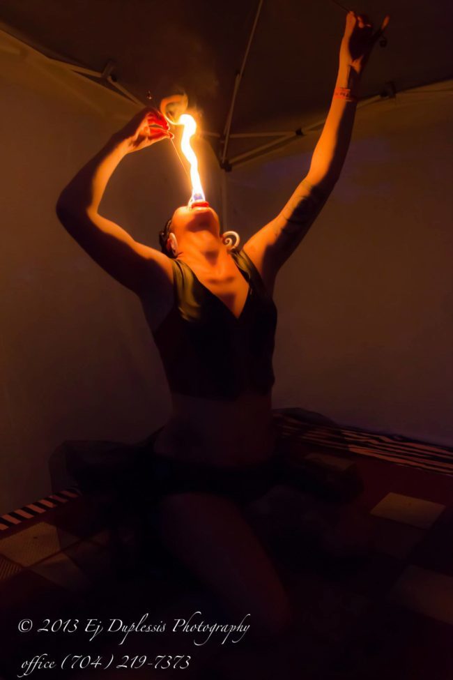 Lacy | Side Show | Fire Eater | Fire Eating | Adult Performer | Imagine Circus | Cirque | Raleigh, NC