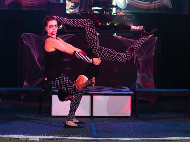 Katie | Zombie | Acrobatic Performance | Partner Acro | Makeup | Duo | Imagine Circus | Cirque | Raleigh, NC