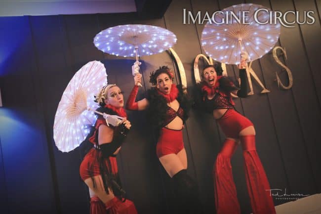 Stilt Walkers, Performers, Katie, Kaci, Liz, Imagine Circus, Ted Lewis Photography