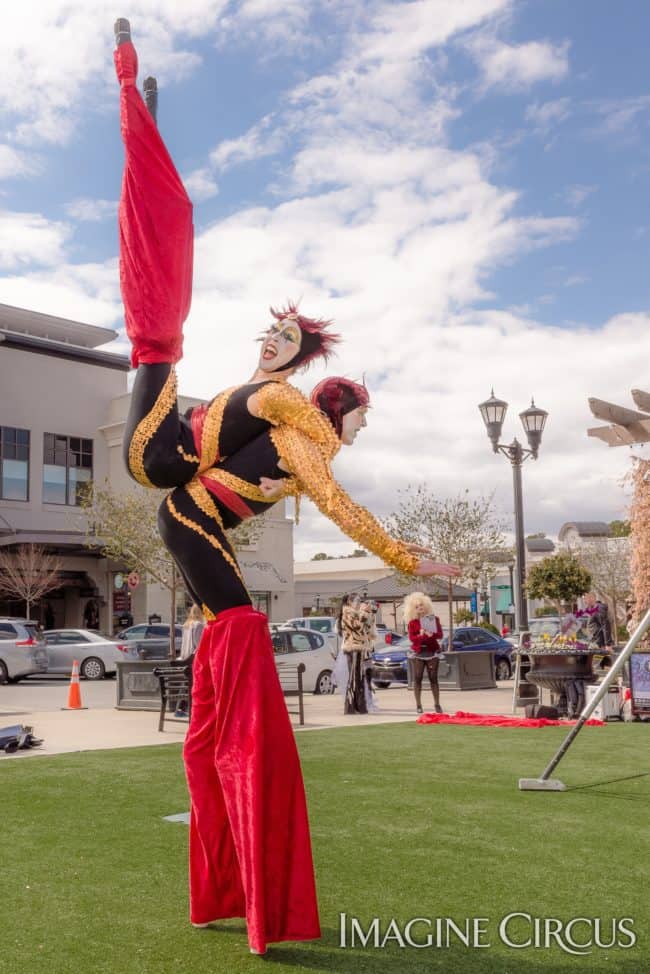 STACRO | Stilt Acrobats | Adam & Liz Bliss | Imagine Circus | North Hills | Photo by Slater Mapp