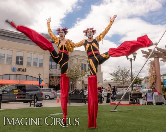 STACRO | Stilt Acrobats | Adam & Liz Bliss | Imagine Circus | North Hills | Photo by Slater Mapp