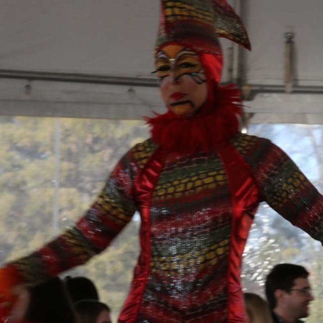 Modern Cirque Stilt Walker | Liz Bliss Performing at Durham ID Groundbreaking Ceremony | Imagine Circus