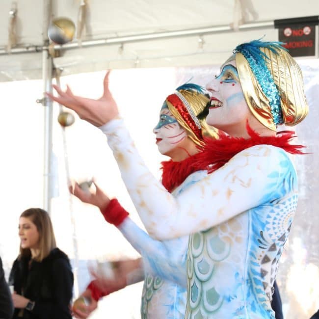 Modern Cirque Acro Duo | Katie & Kaci Performing at Durham ID Groundbreaking Ceremony | Imagine Circus