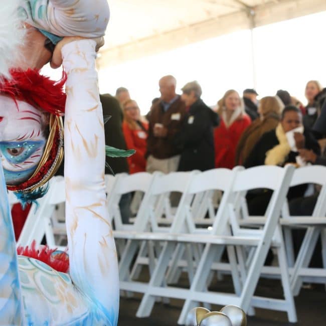 Modern Cirque Acro Duo | Katie & Kaci Performing at Durham ID Groundbreaking Ceremony | Imagine Circus