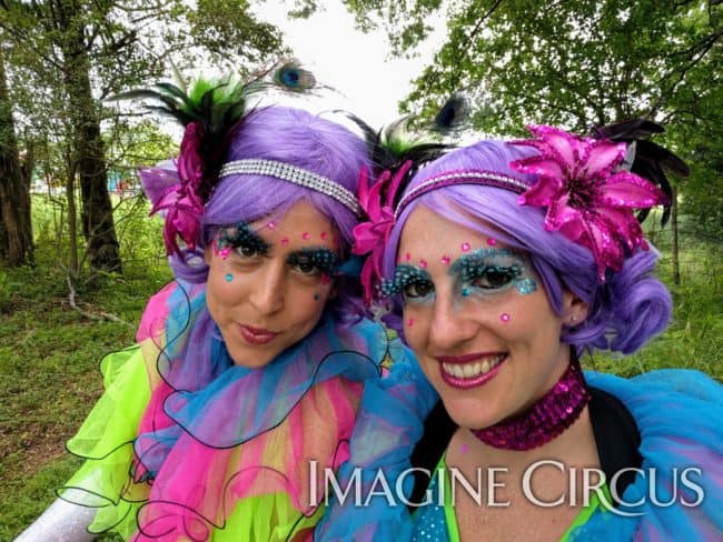 Stilt Walkers, Festival Fairies, Liz, Katie, Performers, Imagine Circus