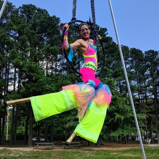 Aerial Performer & Stilt Walker | Liz Bliss | Imagine Circus | Raleigh, NC