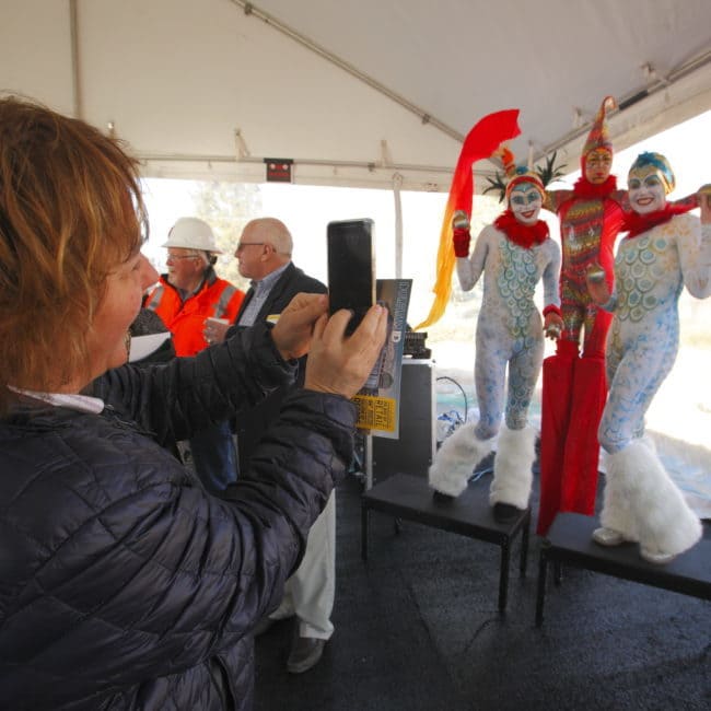 Modern Cirque Acro Trio | Katie Liz & Kaci Performing at Durham ID Groundbreaking Ceremony | Imagine Circus