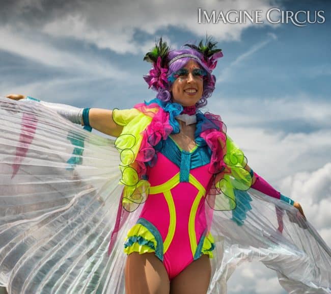 Stilt Walker, Festival Fairy, Performer, Liz, Imagine Circus, Photo by Ken Magas Design