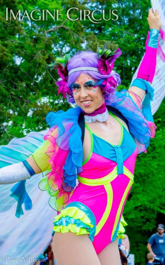 Stilt Walker, Festival Fairy, Performer, Liz, Imagine Circus, Photo by Pose A Threat