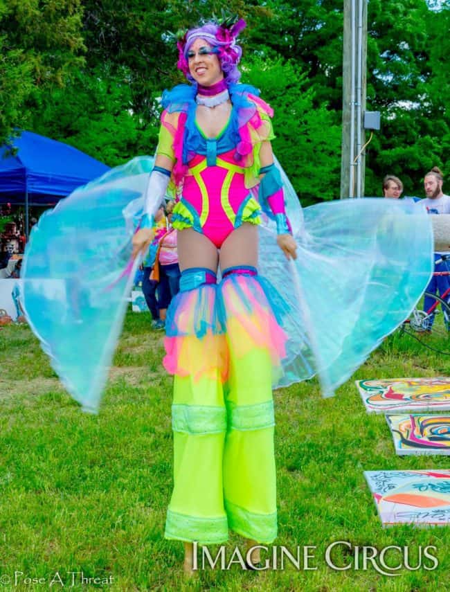 Stilt Walkers, Festival Fairies, Liz, Katie, Performers, Imagine Circus, Photo by Pose a Threat