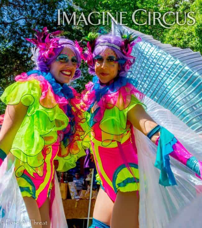 Stilt Walkers, Festival Fairies, Liz, Katie, Performers, Imagine Circus, Photo by Pose a Threat