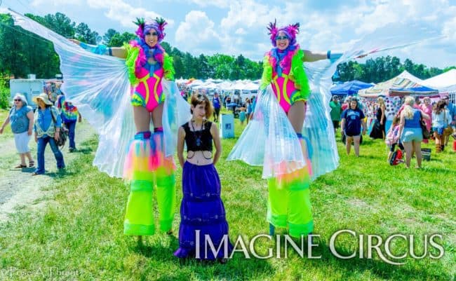 Stilt Walkers, Festival Fairies, Liz, Katie, Performers, Imagine Circus, Photo by Pose a Threat