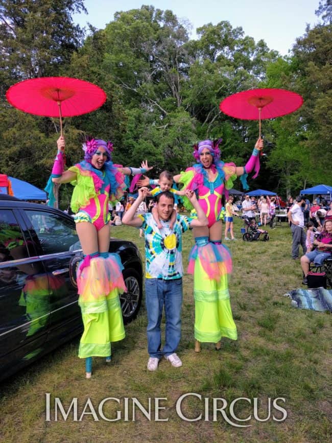 Stilt Walkers, Festival Fairies, Liz, Katie, Performers, Imagine Circus