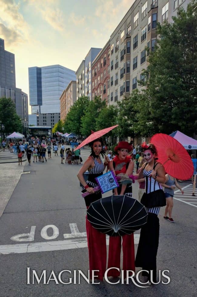 Stilt Walkers, Street Festival, North Hills, Liz, Katie, Irene, Imagine Circus