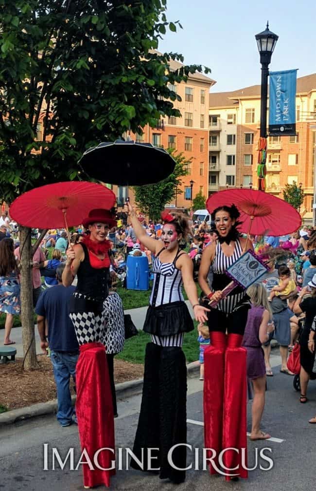 Stilt Walkers, Street Festival, North Hills, Liz, Katie, Irene, Imagine Circus