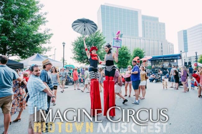 Stilt Walkers, Street Festival, North Hills, Liz, Katie, Imagine Circus