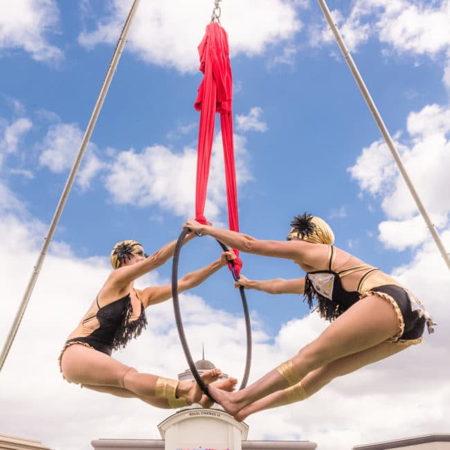 Aerial Hoop Duo Act | Lyra Cirque Aerialist | Liz Bliss & Katie | Imagine Circus | Raleigh, NC