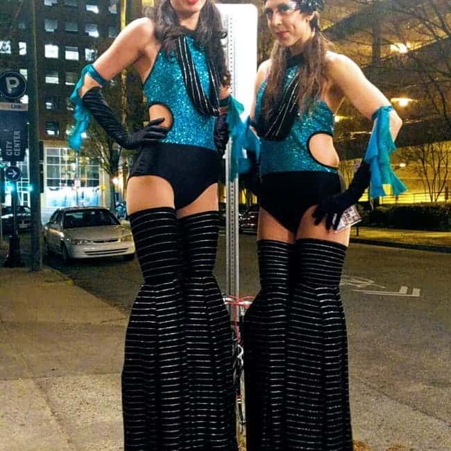 Disco Theme | 70's Stilt Walkers | Kaci & Liz | Imagine Circus