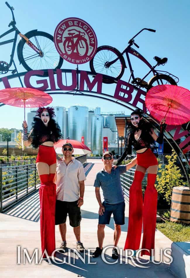 Stilt Walkers | Tour de Fat Asheville Performers | Kaci & Liz Bliss | Imagine Circus