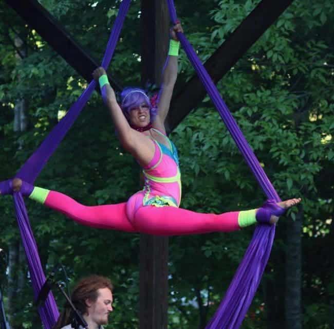 Aerialist Performing at Shakori Hills Festival | Liz Bliss | Imagine Circus | Pittsboro, NC