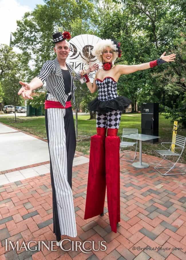 Stilt Walkers, Street Festivals, Performers, Adam, Liz, Cary, NC, Imagine Circus, Photo by Brooke Meyers