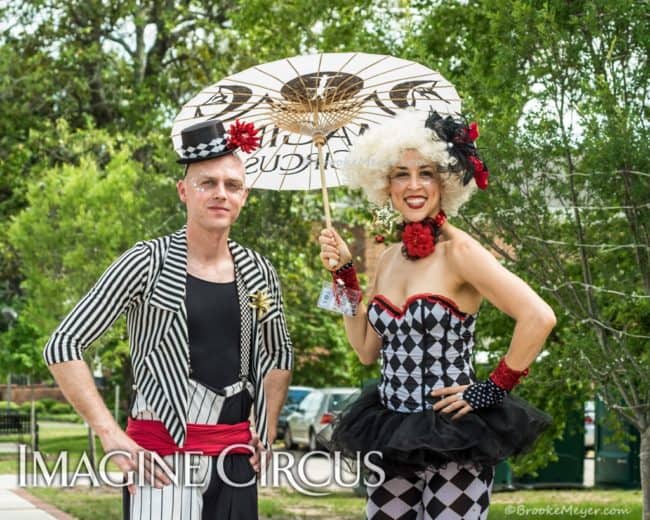 Stilt Walkers, Street Festivals, Performers, Adam, Liz, Cary, NC, Imagine Circus, Photo by Brooke Meyers