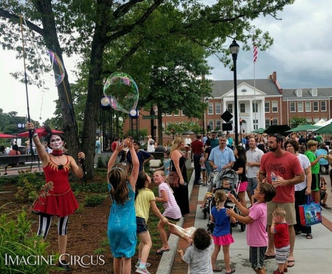 Bubble Artist, Giant Bubbles, Cary, NC, Performer, Mindy, Imagine Circus