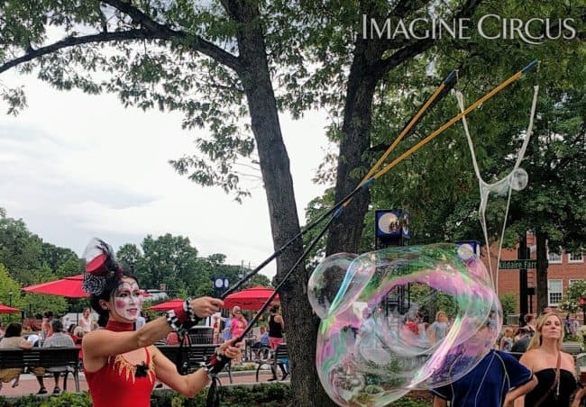 Bubble Artist, Giant Bubbles, Cary, NC, Performer, Mindy, Imagine Circus