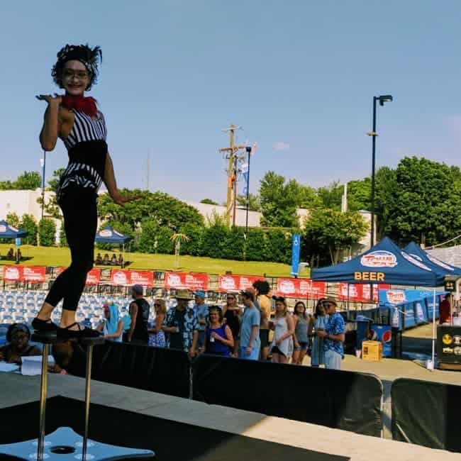 Acrobat, Hand Balancing & Contortion performance at Tour de Fat in Charlotte, NC | Brittany | Imagine Circus