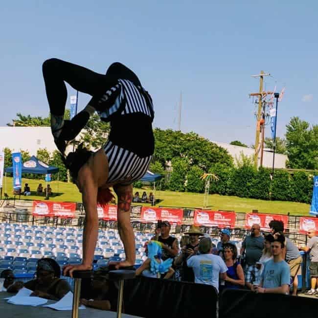 Acrobat, Hand Balancing & Contortion performance at Tour de Fat in Charlotte, NC | Brittany | Imagine Circus