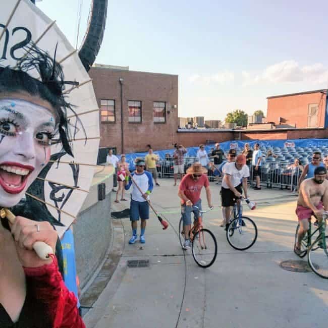 Stilt Walker at Tour de Fat in Charlotte, NC | Kaci | Imagine Circus