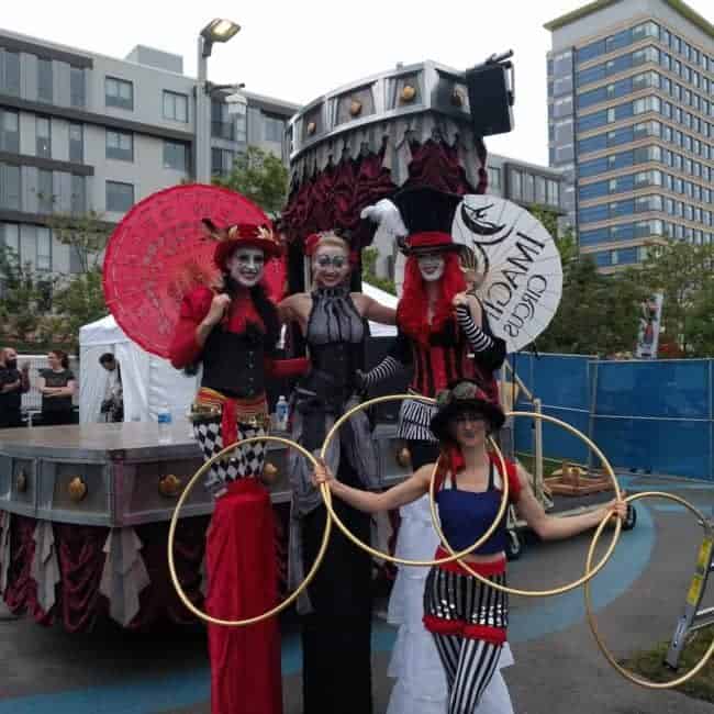 Stilt Walkers at New Belgium Brewery's Tour de Fat Music Festival | Imagine Circus Performers | Katie, Alexa, Little L, & Julia | Boston, MA