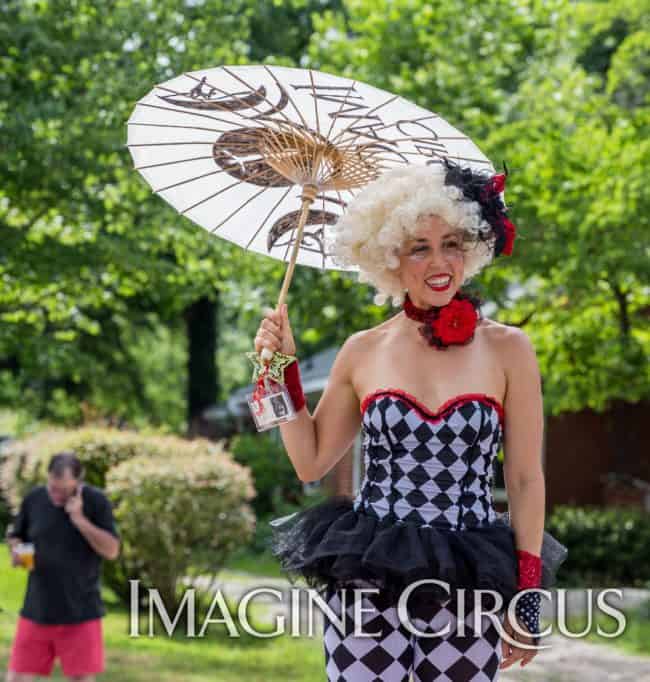 Stilt Walker, Performer, Liz, Cary, NC, Imagine Circus, Photo by Mark Thomas