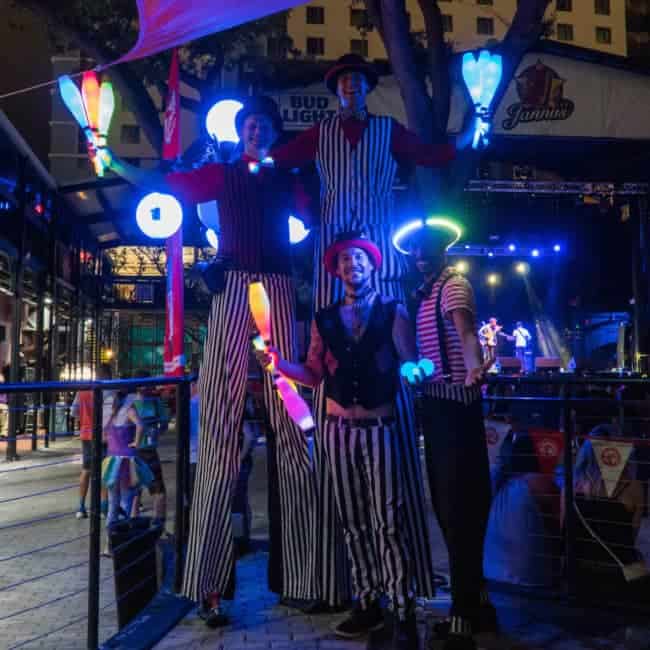 LED Jugglers at New Belgium Brewery's Tour de Fat Music Festival | Imagine Circus Performers | Mikhel, Brad, Ian, & Fred | St. Petersburg, FL