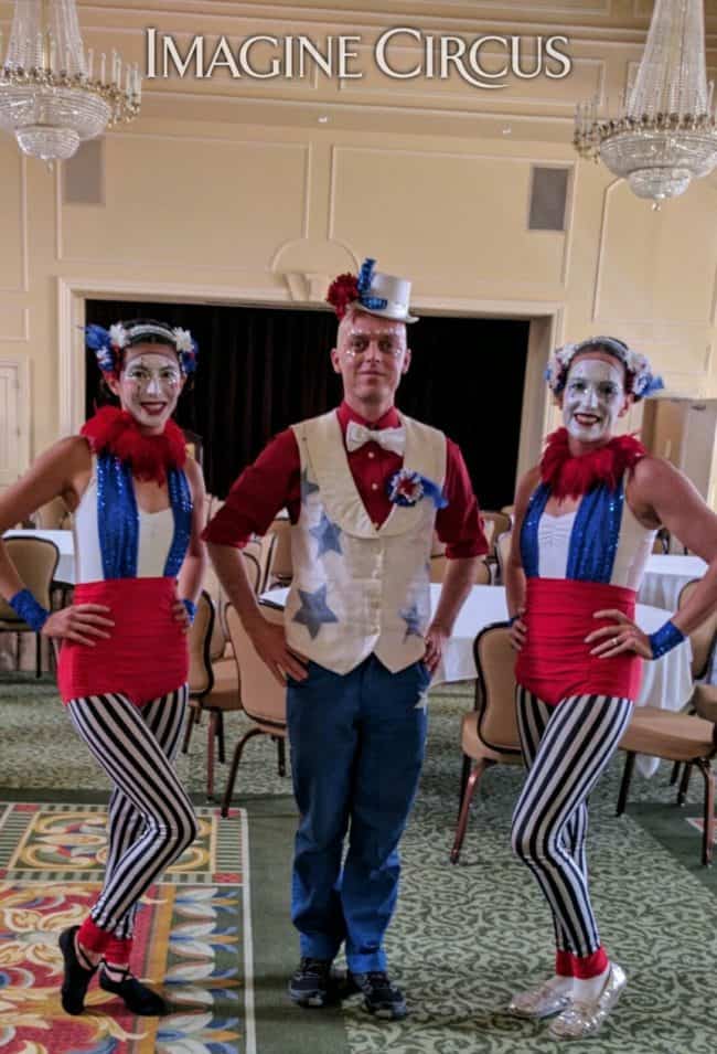 Fourth of July, Cirque Performer, Kaci, Adam, Katie, Imagine Circus