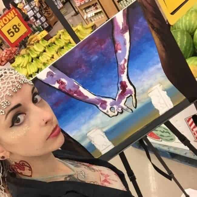 PBR Art Live Painting Events | Molly at Food Lion in Raleigh, NC | Imagine Circus